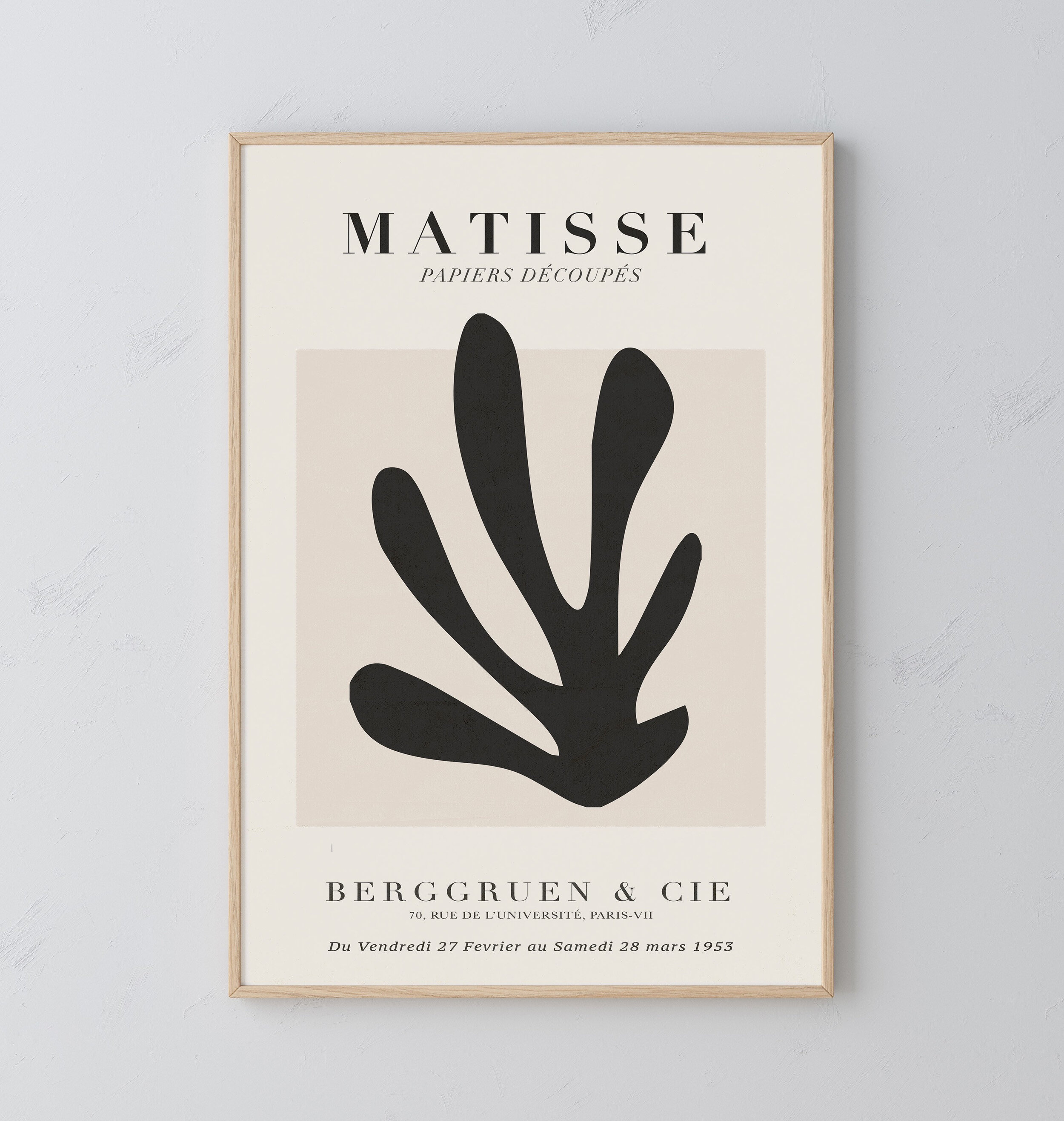 Papier Decoupes Neutral, Matisse Exhibition Art