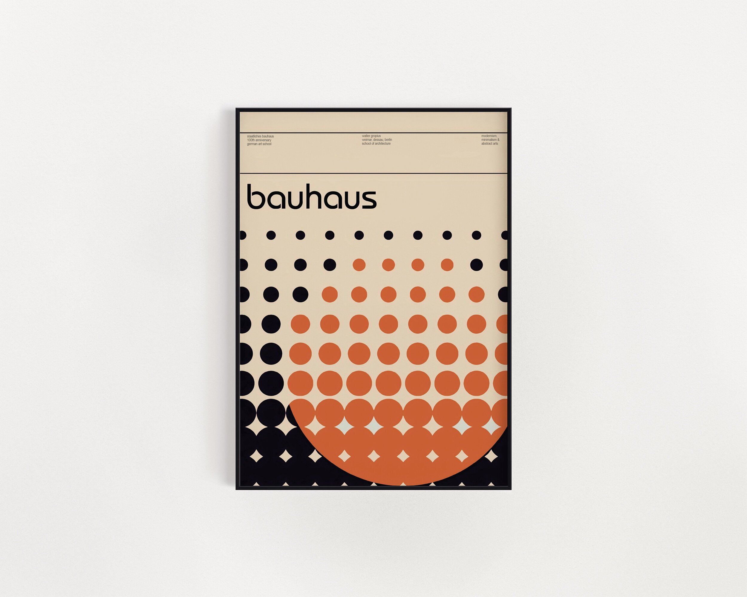 100 Years of Bauhaus Walter Gropius Poster