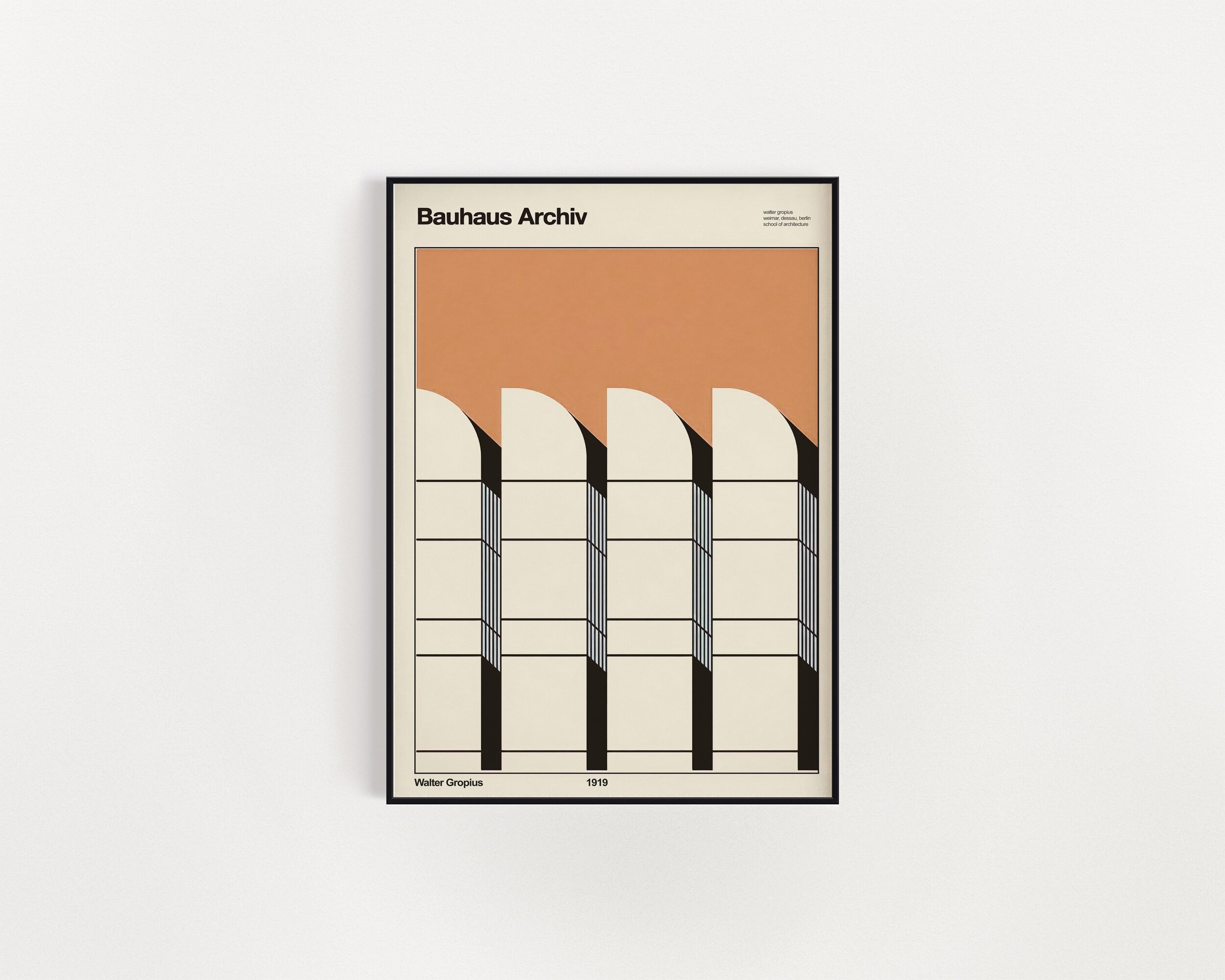 Bauhaus Architecture, Walter Gropius Poster